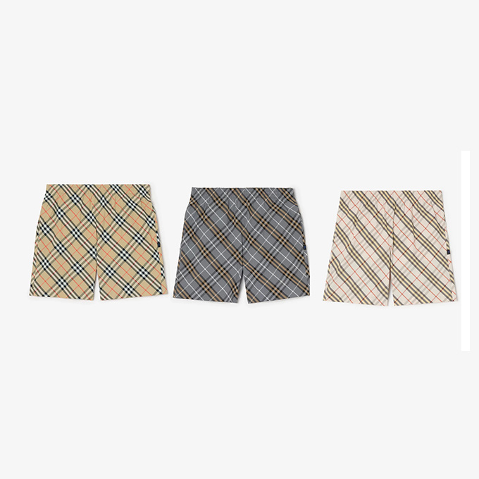 burberry vintage check print swim shorts